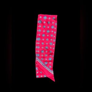 ✨Ginnie Johansen Inc. Silk scarf with blue and red design✨